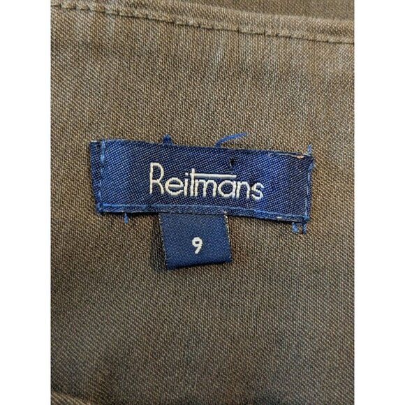 Reitmans Stretch Cargo Skirt Womens Size 9 Olive Green Short Straight Office - Picture 4 of 5